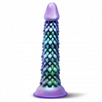 Majestic Series Eryndor Silicone Dildo 9 Inch Full Coverage Scales Suction Base Toy
