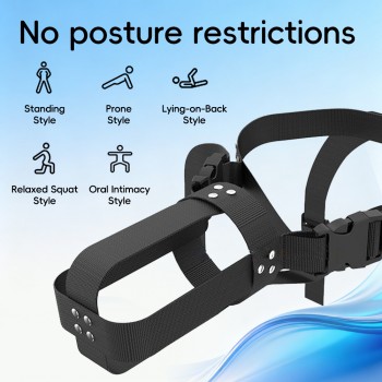 Venusfun Adjustable Hands-Free Wearable Masturbator Harness Strapon Support for Male Strokers