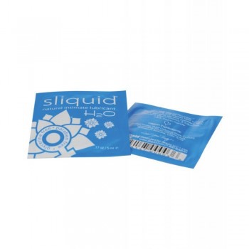 Sliquid Naturals H2O Original Water-based Lubricant Couples Lubes Easy Clean .17 oz Portable Lube