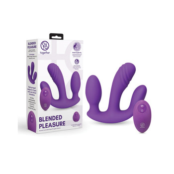 Together Blended Pleasure Triple-Pronged Remote Controlled Vibrator for Women 10 Modes