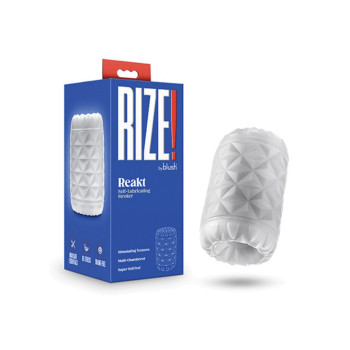 Blush Rize Reakt Self Lubricating Silicone Stroker with Three Textured Pleasure Chambers