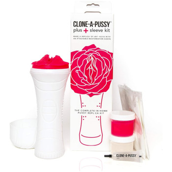 Clone-A-Willy Clone-A-Pussy Plus Sleeve Kit DIY Masturbator Kit Pink Vulva Casting Toy