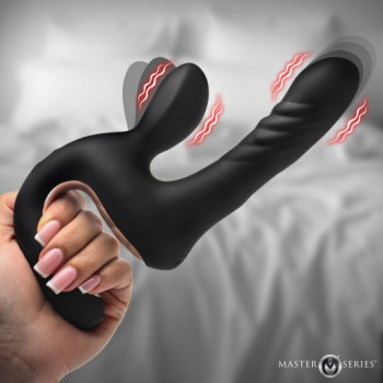 Master Series Handheld Thrust Pounder Thrusting Silicone Vibrator 7 Modes