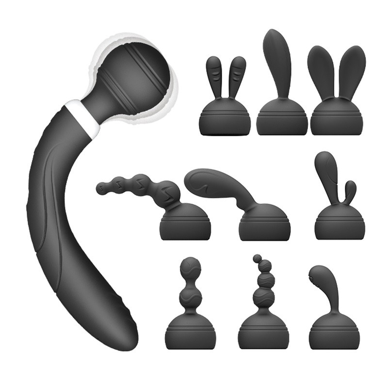 max av wand vibrator with 9 head covers