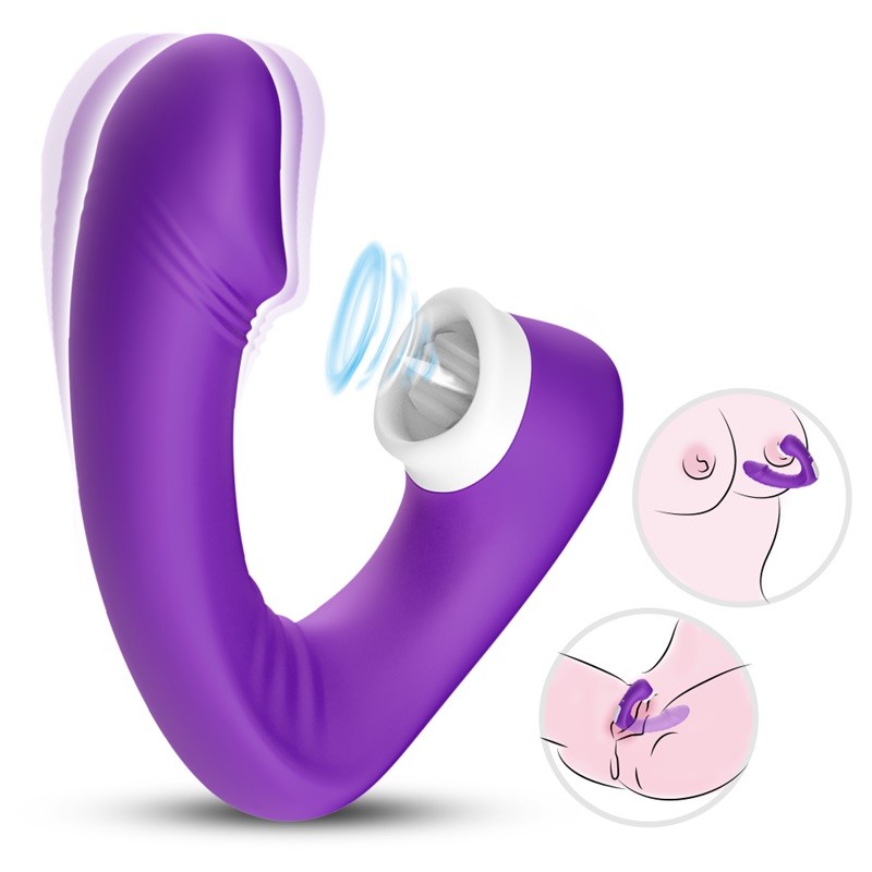 v16 liker licking vibrator nipple and g-spot stimulate