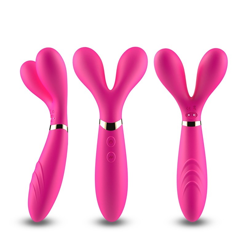 w04 y-wand dual-head massager rose red