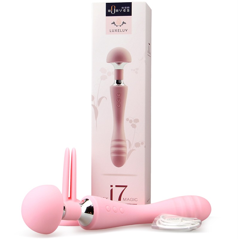 wowyes luxeluv i7 dual head av vibrator pink
