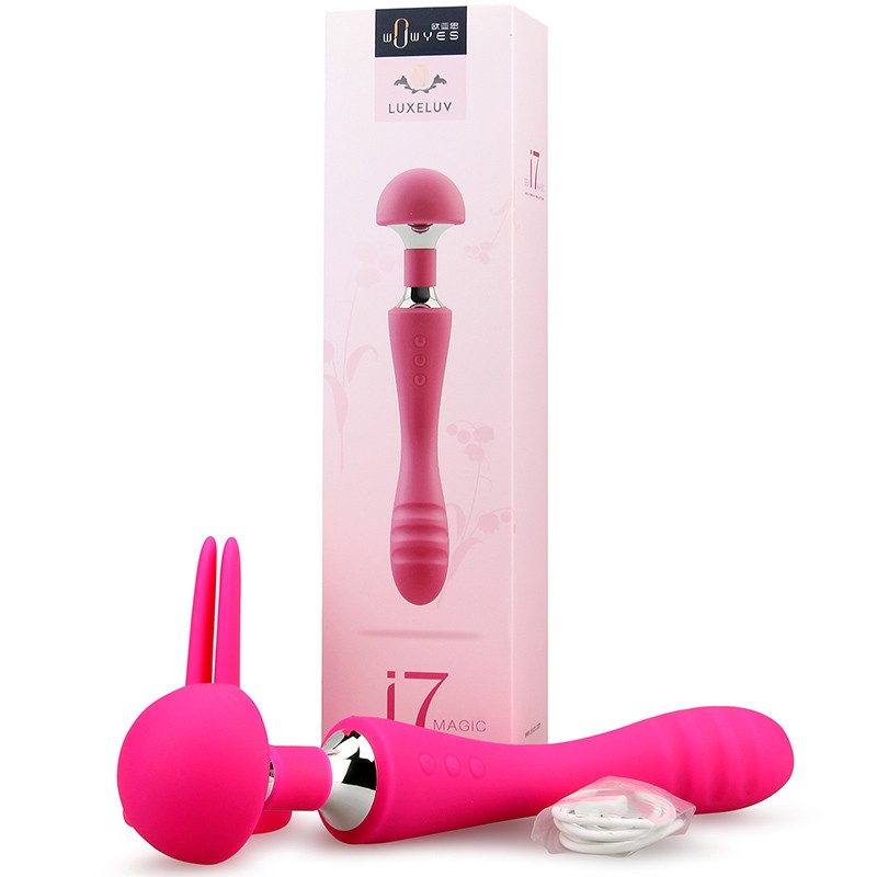 wowyes luxeluv i7 dual head av vibrator red