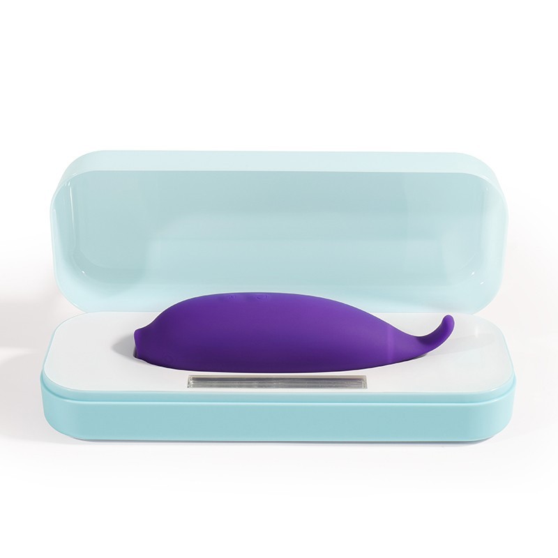 wowyes p3 blue whale sucking massager purple with disinfection box