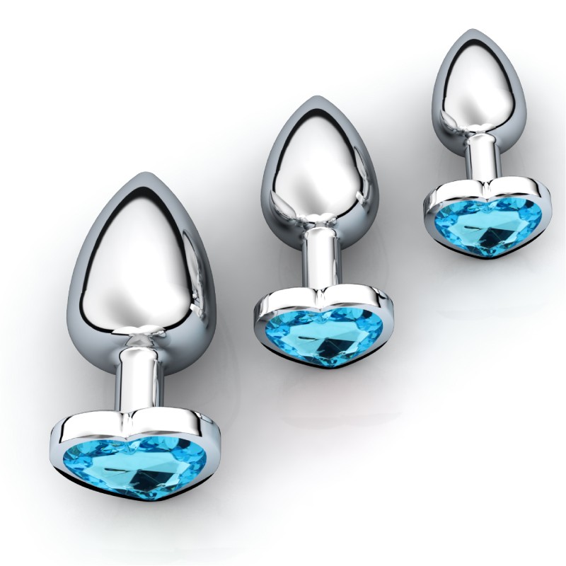 RY-013 Butt Plug Set Light Blue