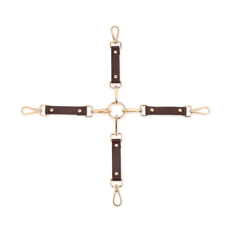 rysc-182 bdsm bondage set brown cross buckle