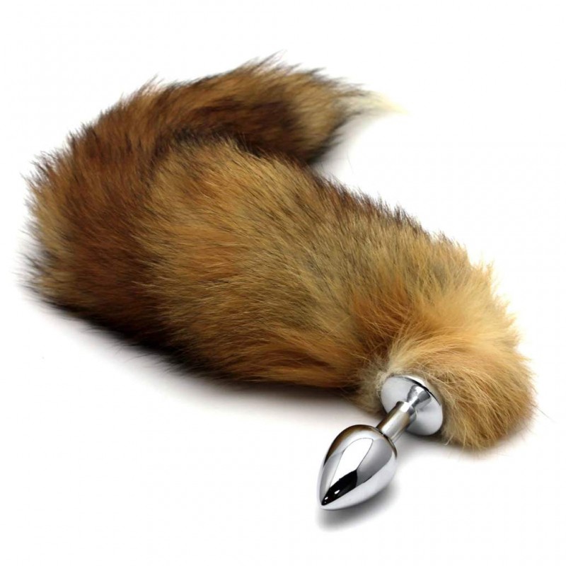 Brown Fox Stainless Steel Anal Plug - 3 Sizes