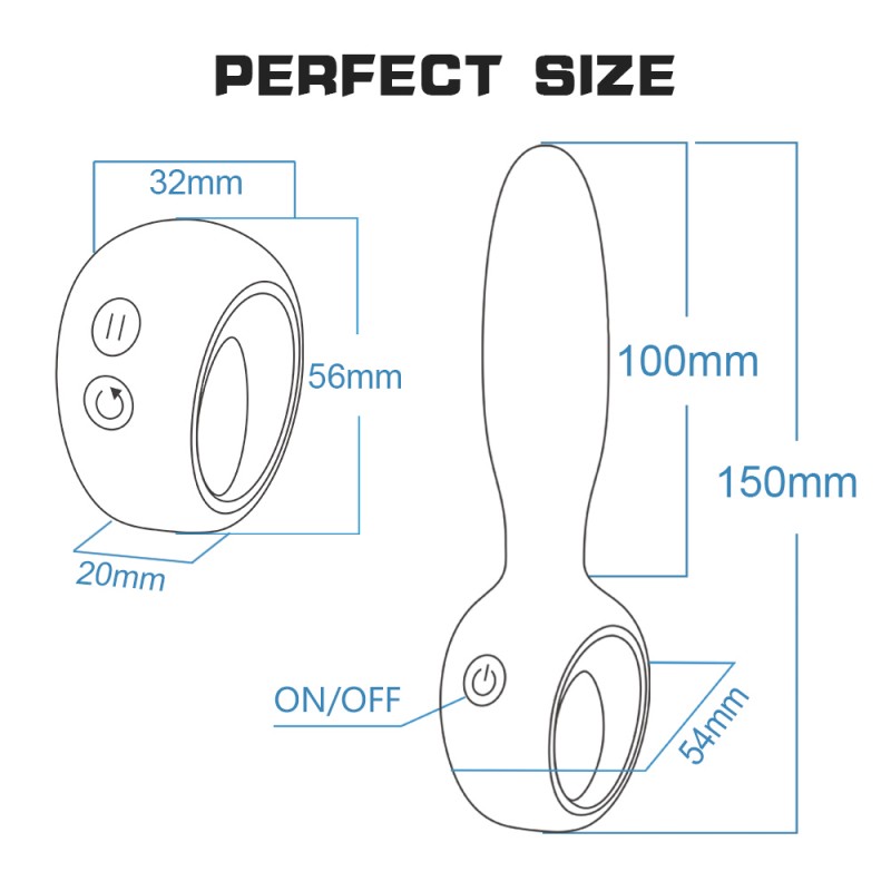 Vibrating Butt Plug Anal Toys size