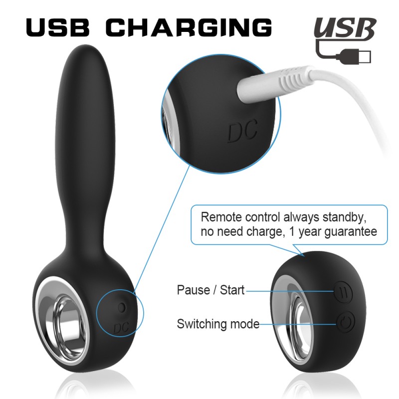 Vibrating Butt Plug Anal Toys usb charging