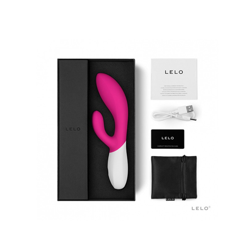 Lelo Ina Wave Luxury Rechargeable Rabbit Vibrator Rose Red