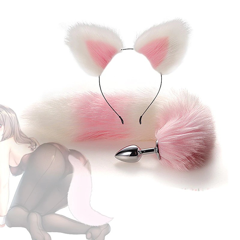 LINBEMA Cat Ears Headbands Anal Plug