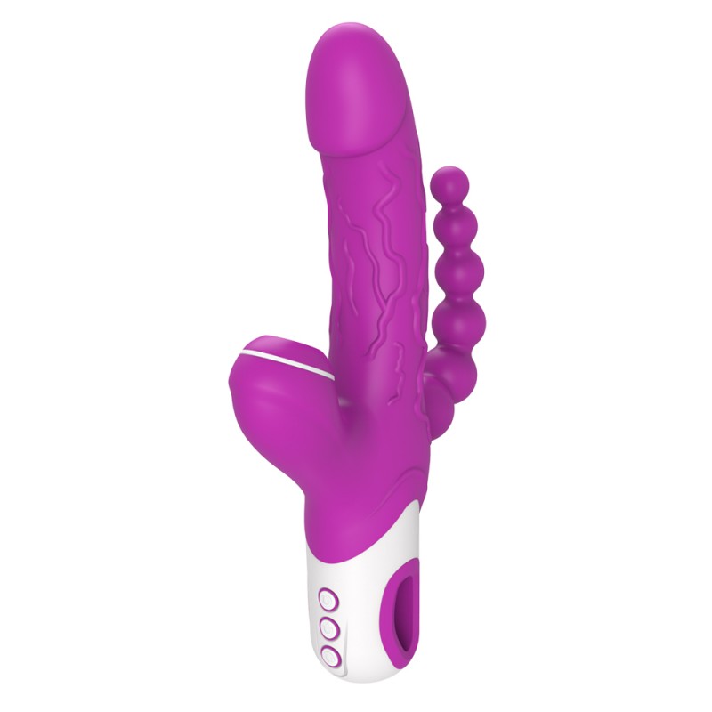 AixiAsia Eros G Spot Sucking Triple Stimulation Vibrator A0169 Purple