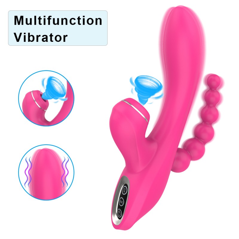 AixiAsia Triple Stimulation Clitoral Sucking Vibrator A0139