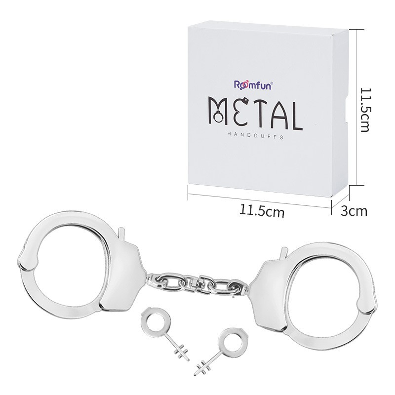 Roomfun Bondage Metal Foreplay Handcuffs with Keys PD-047 Silver