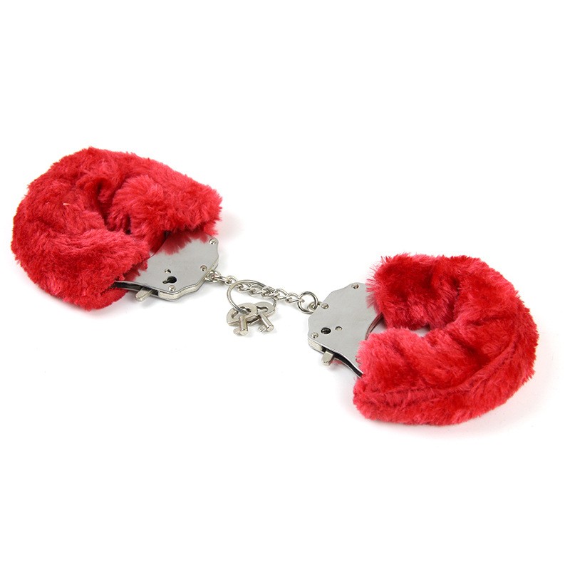 Roomfun Plush BDSM Handcuffs Prop Cosplay Costume PD-004 Red