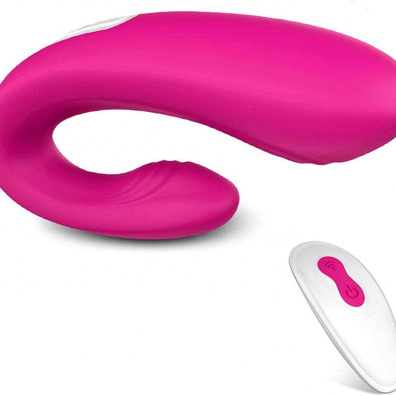 S-Hande Rechargeable Wireless Control Couples Vibrator SHD-S130-2 Rose Red