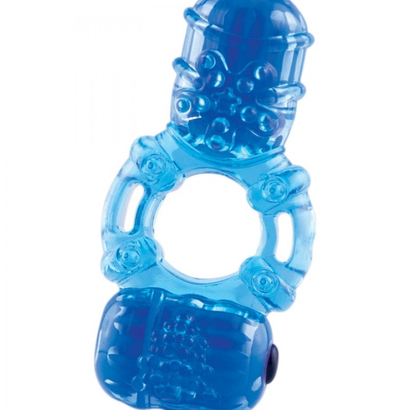 Screaming O The Big O2 Double Vibrating Cock Ring Blue