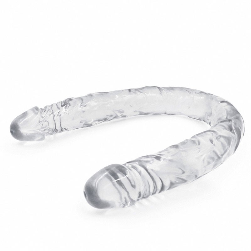 Venusfun 21.56 inches Double Dildo Realistic Penis For Lesbian Transparent