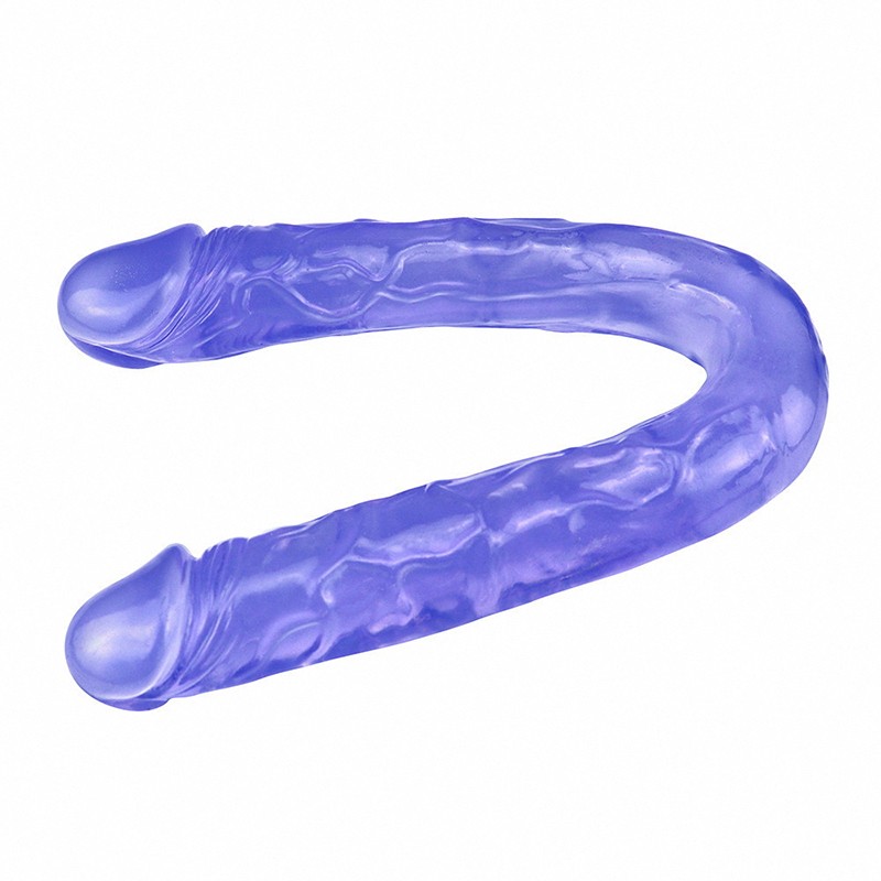 Venusfun U Shaped 16.53 Inch Double Ended Silicone Dildo Blue
