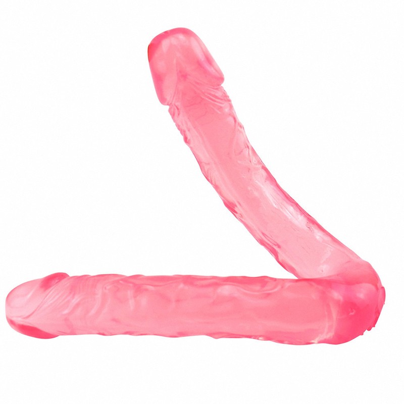 Venusfun U Shaped 16.53 Inch Double Ended Silicone Dildo Rose Red