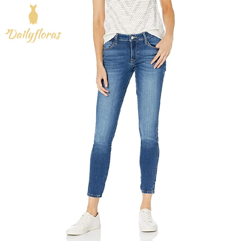 Dailyfloras Women Sexy Curve Mid-Rise Stretch Skinny Fit Jeans