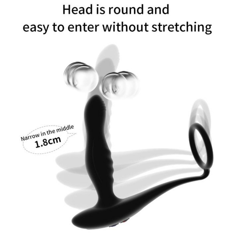 Dragon Auger Prostate Massager With Cock Ring