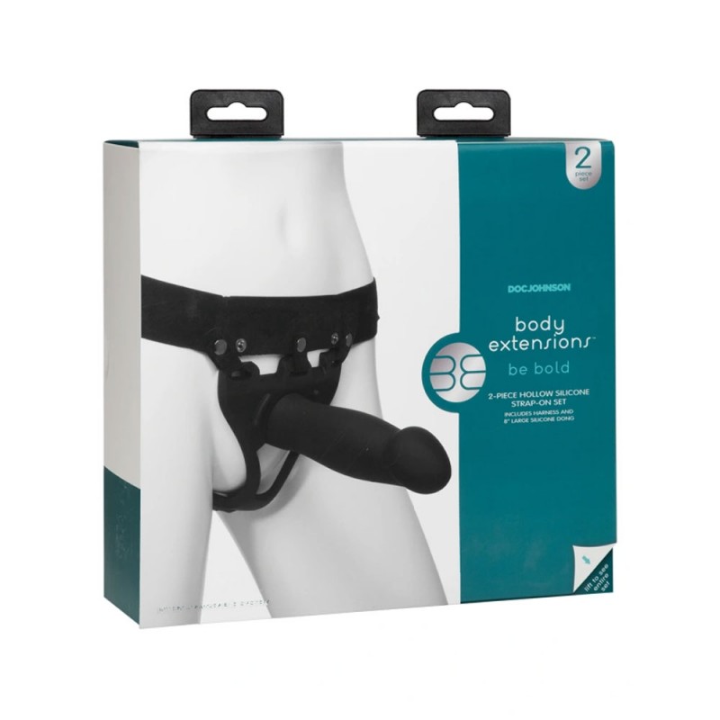 Doc Johnson Body Extensions Be Bold Hollow Bulbed Strap On
