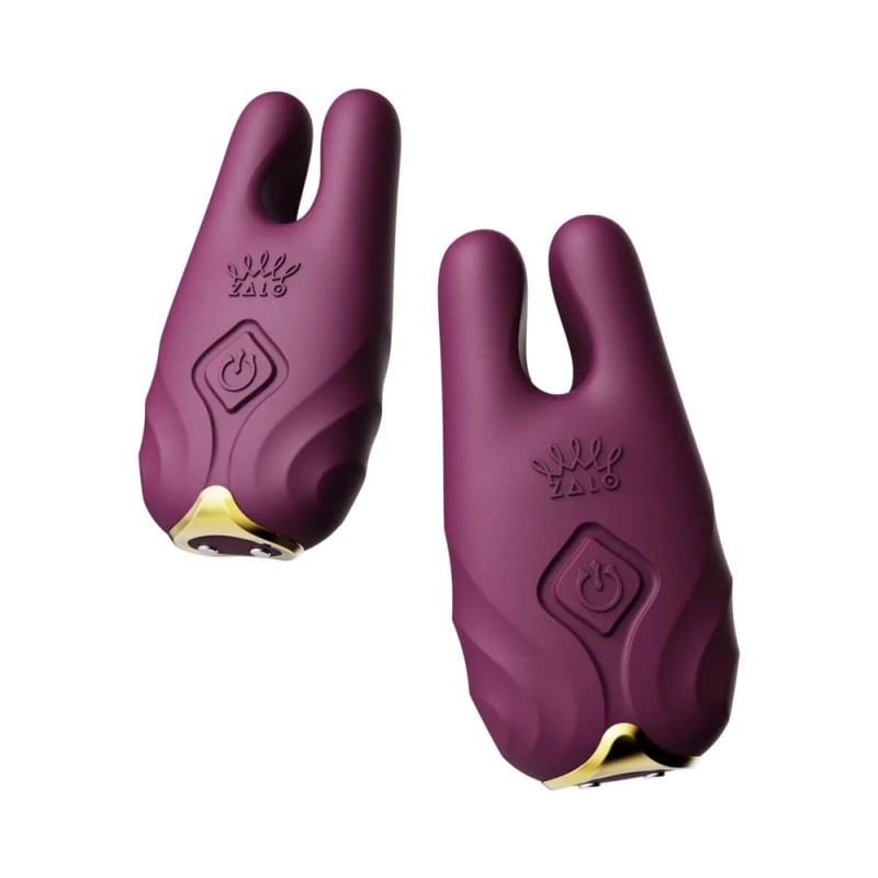 Zalo Nave Vibrating Nipple Clamp purple
