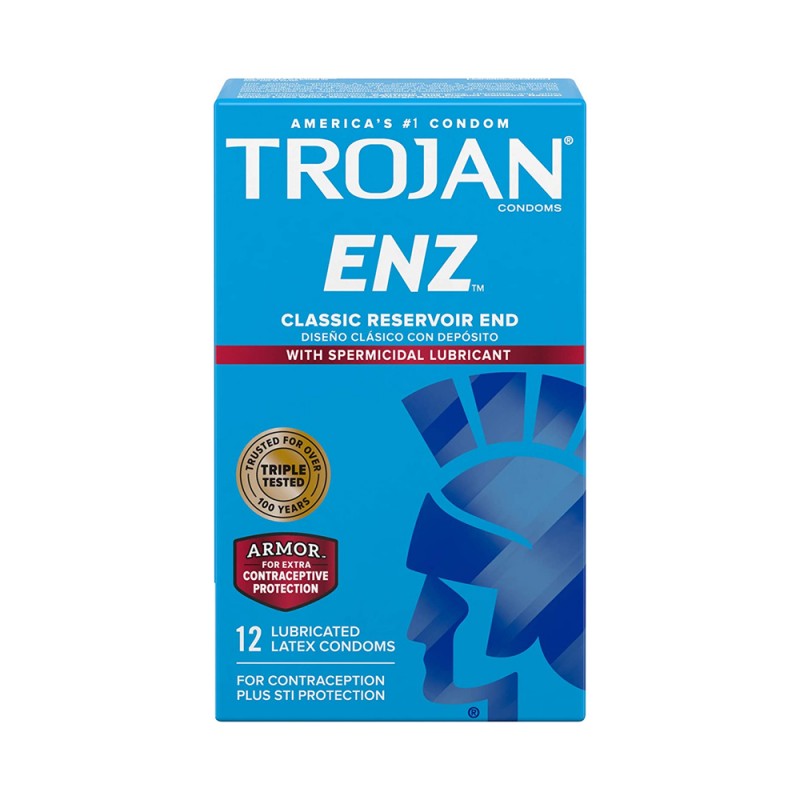 Trojan Condom ENZ Spermicida 12 count