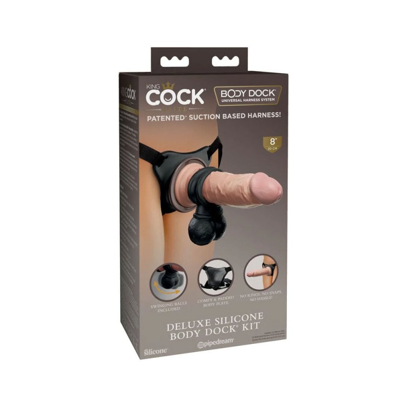 Pipedream King Cock Elite Deluxe Silicone Body Dock Kit