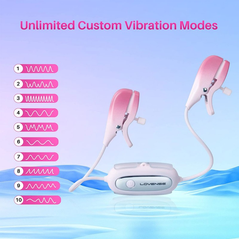 Lovense Gemini Vibrating Nipple Clamps with App Control