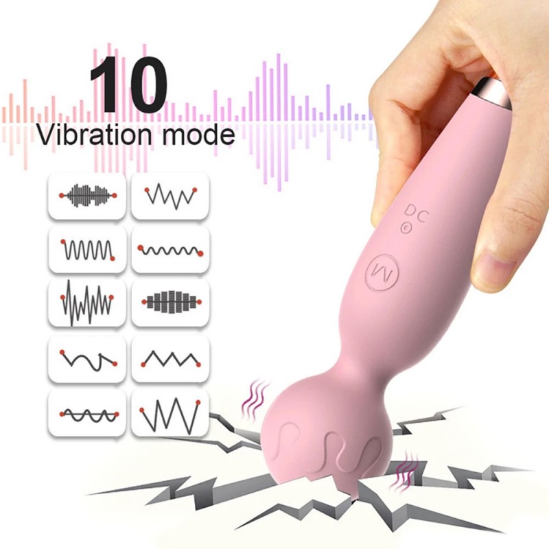 Mini Magic Wand Powerful Clitorial Vibrator Massager