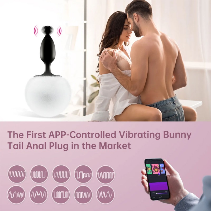 Magic Motion Bunny Tail Vibrating Anal Plug App Controlled