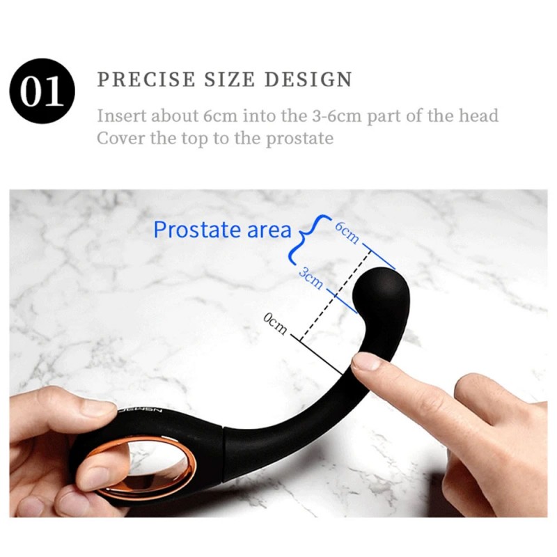 Male Manual Prostate Massager with 3 Accessories