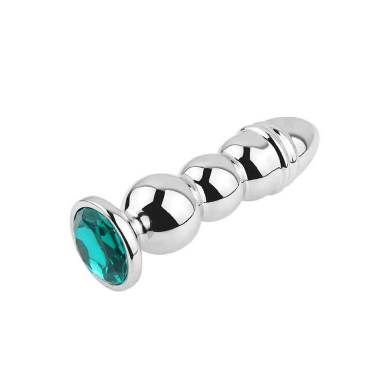 TLXT Big Size Jewel Metal Anal Beads Anal Plug