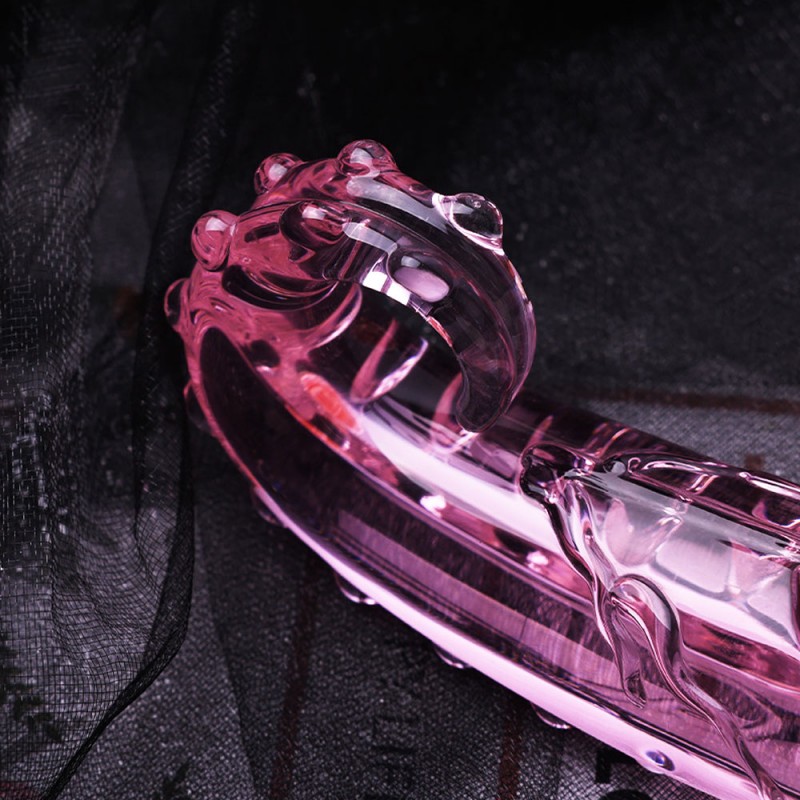 Tentacle Textured Glass Dildo 4