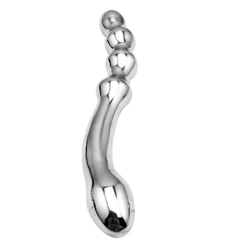 Double Ended Metal 8 inch Dildo 1
