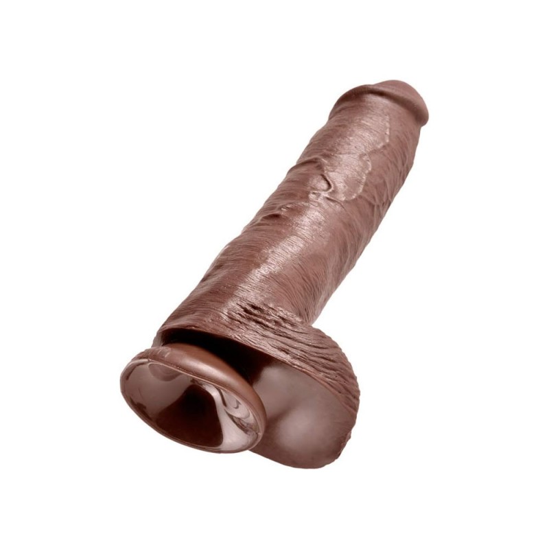 Pipedream King Cock 11 Inch Brown Dildo With Balls 1
