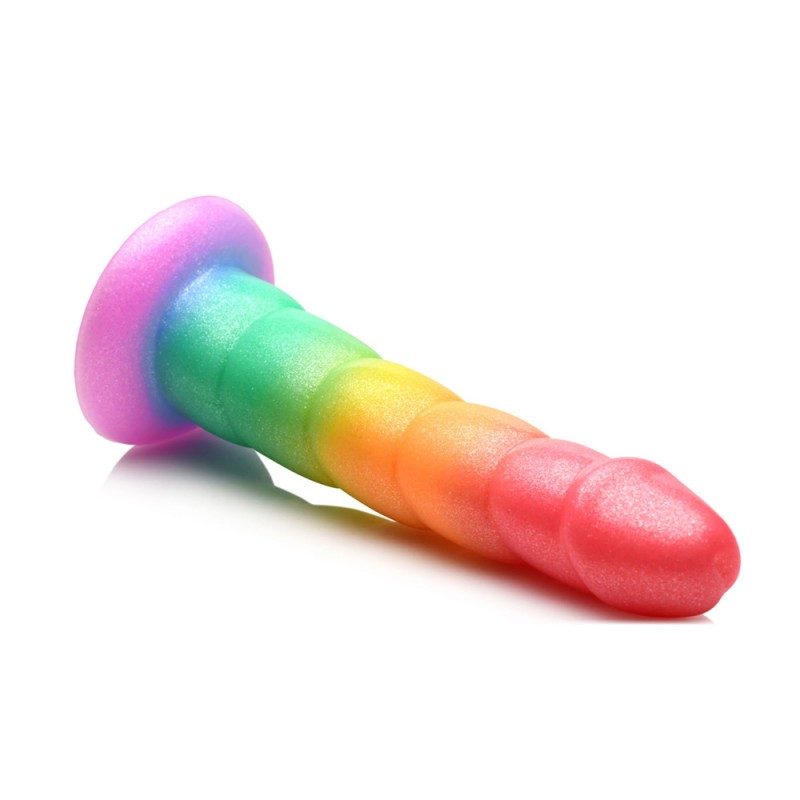 Curve Toys Simply Sweet Swirl Rainbow Dildo 5