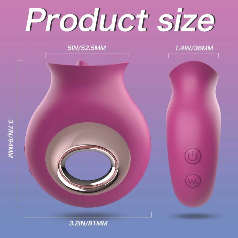 Venusfun Vibrator for Women G-Spot Licking Dildo Clit Nipple Stimulator 3