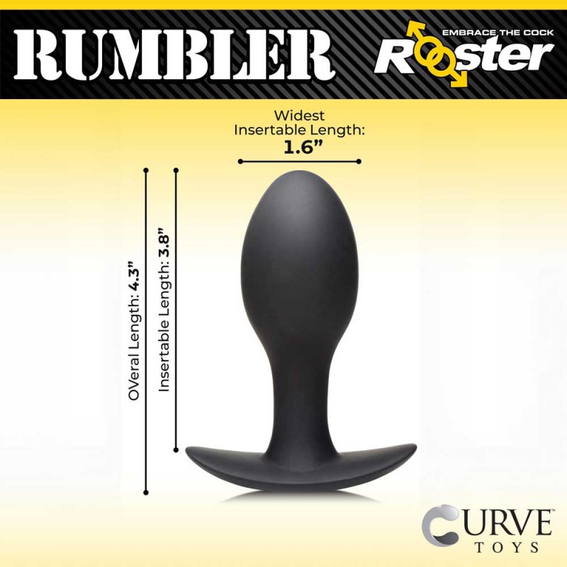 Rooster Rumbler Silicone Vibrating Anal Plug Large 2