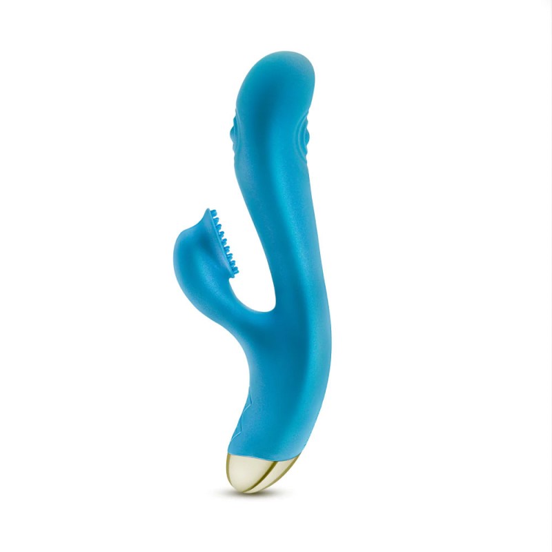Blush Aria | Arousing AF: 8 Inch Textured Dual Pulsing Clitoral Vibrator
