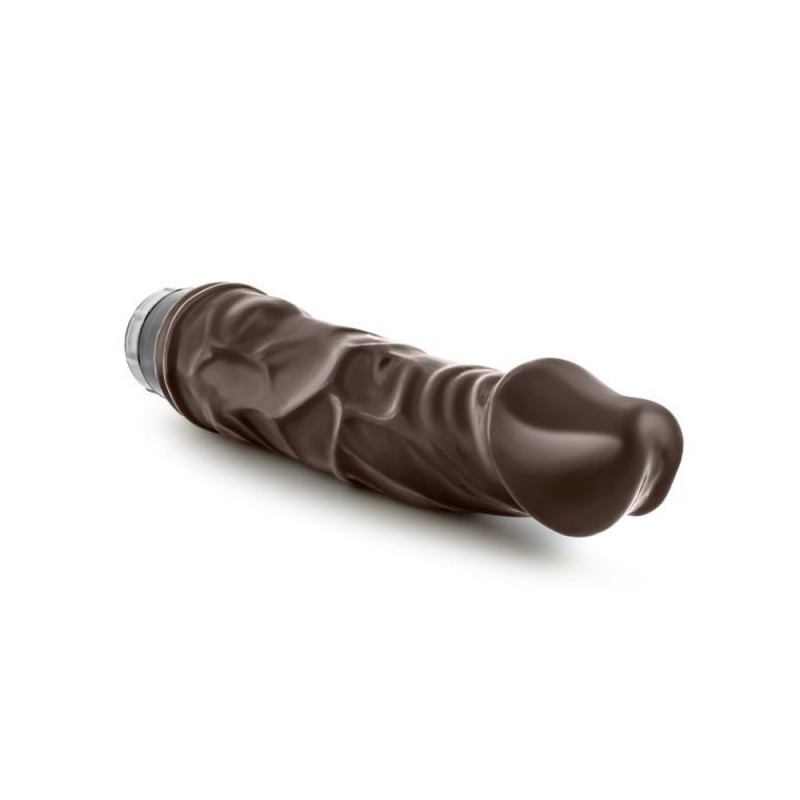 Dr Skin Vibe 6 8.75 inches Chocolate Brown Vibrating Dildo