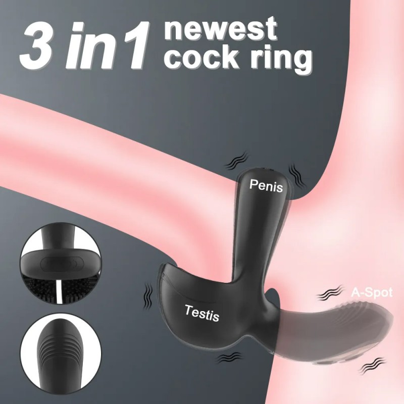3 in 1 Cock Ring & Prostate Massager