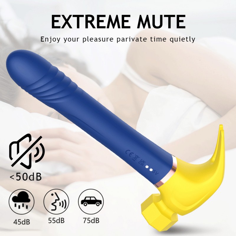 Sucking Thrusting Knock and Vibration 4 In 1 Love Hammer